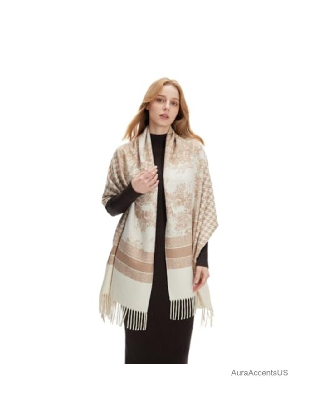 Women's Printed Pashmina Shawl Wrap Cashmere Feel Large Scarf